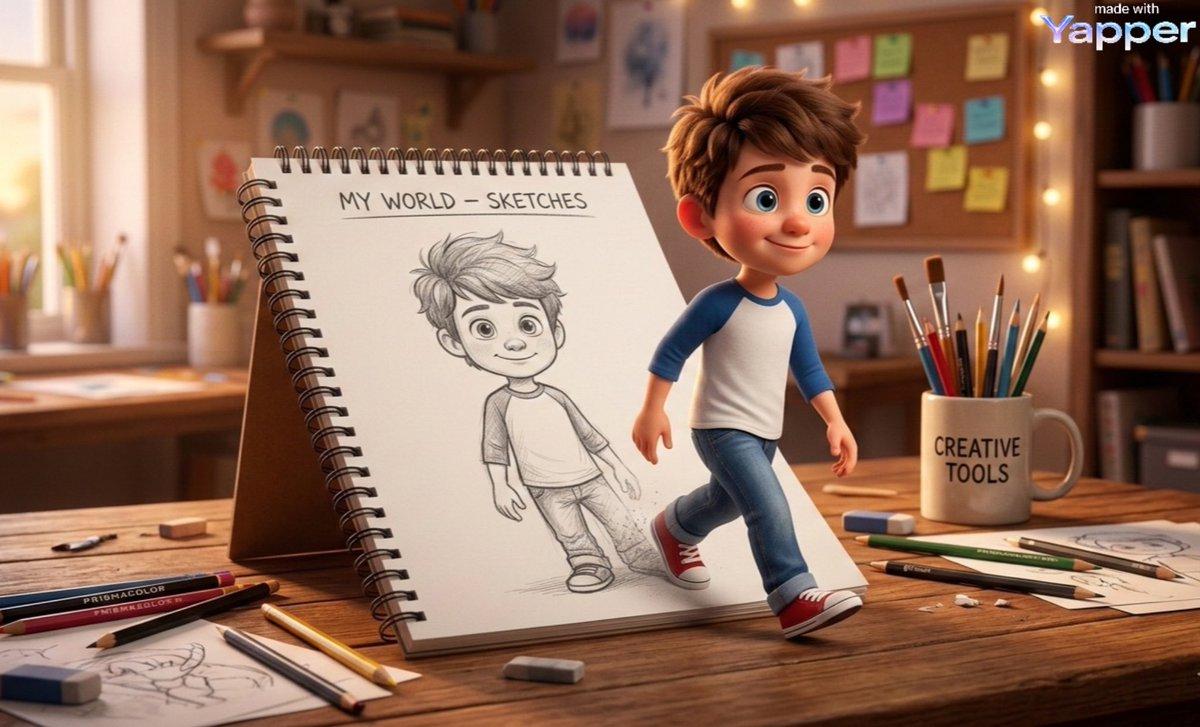 Preview ng prompt: Cinematic 3D Illustration of Imagination Coming to Life