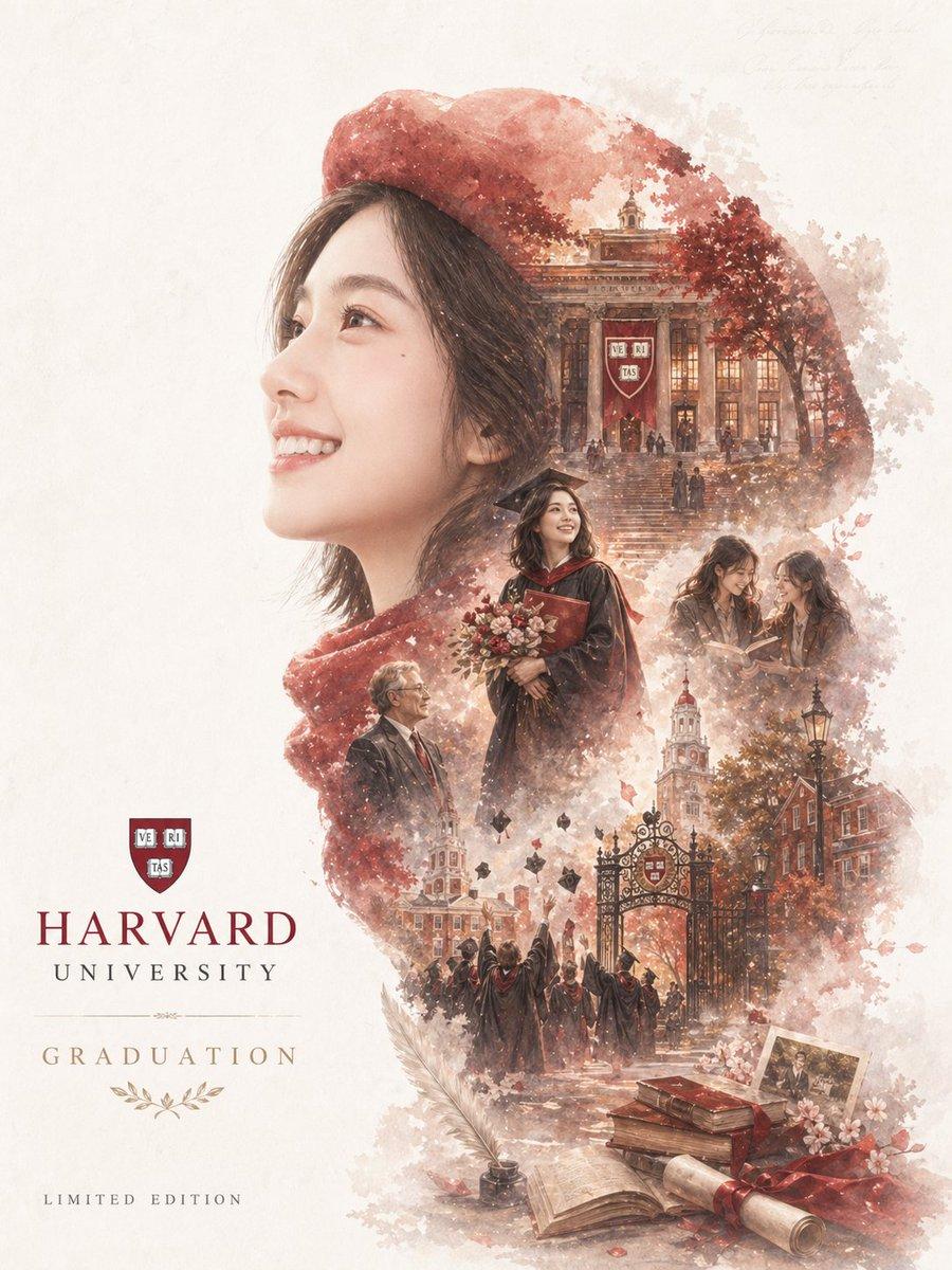 プロンプトのプレビュー: 壮大な物語を紡ぐ卒業ポスター