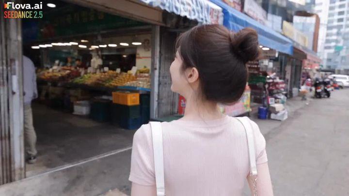 提示词预览: 韩国水果市场生活 Vlog