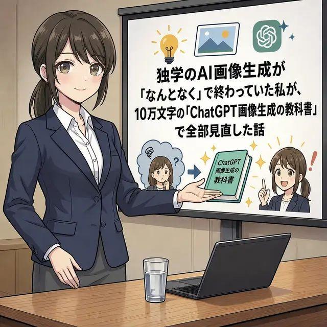 ตัวอย่างพรีวิวพรอมต์: ภาพปกนำเสนอคอร์สเรียน AI สไตล์อนิเมะ