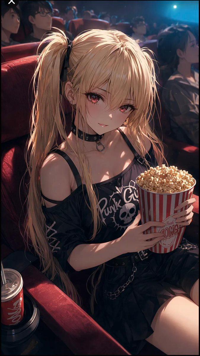 プロンプトのプレビュー: Webtoon スタイルの映画館でのアイコンタクト