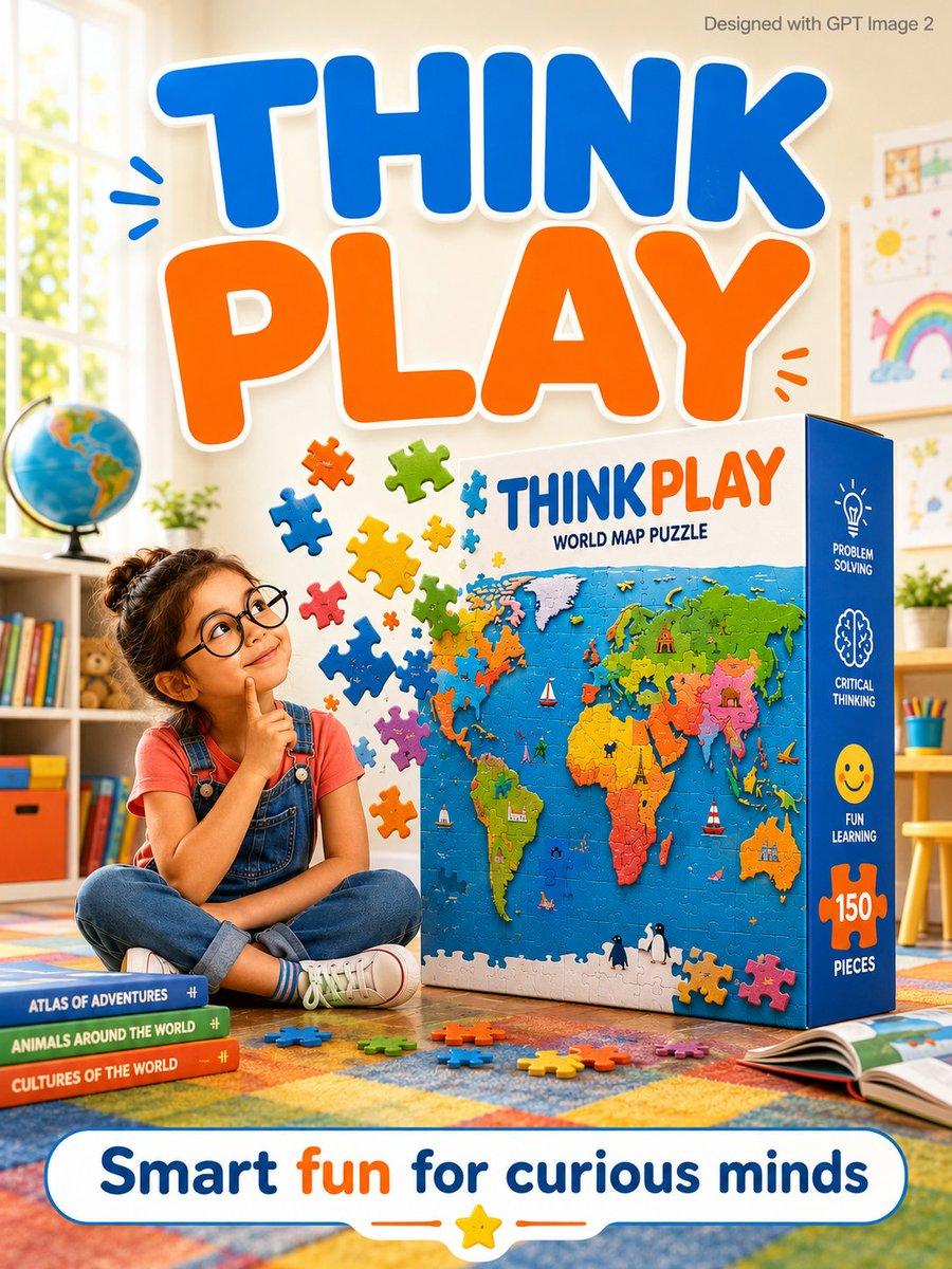 プロンプトのプレビュー: 子供向け知育玩具の広告ポスター