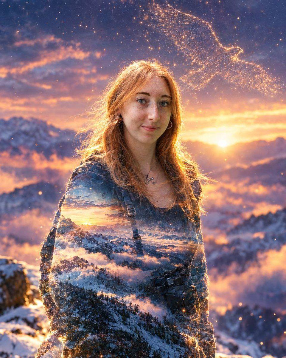 Prompt preview: Using the provided reference image, transform the subject's portrait into a high-resolution double e…