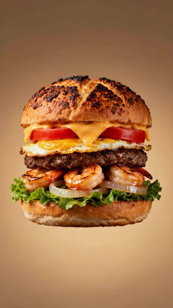 解構漢堡組裝 – Seedance 2.0 AI generated video example