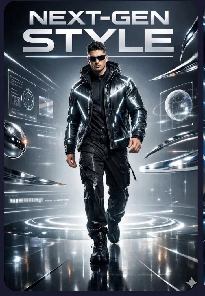 Promptforhåndsvisning: Futuristic Techwear Poster