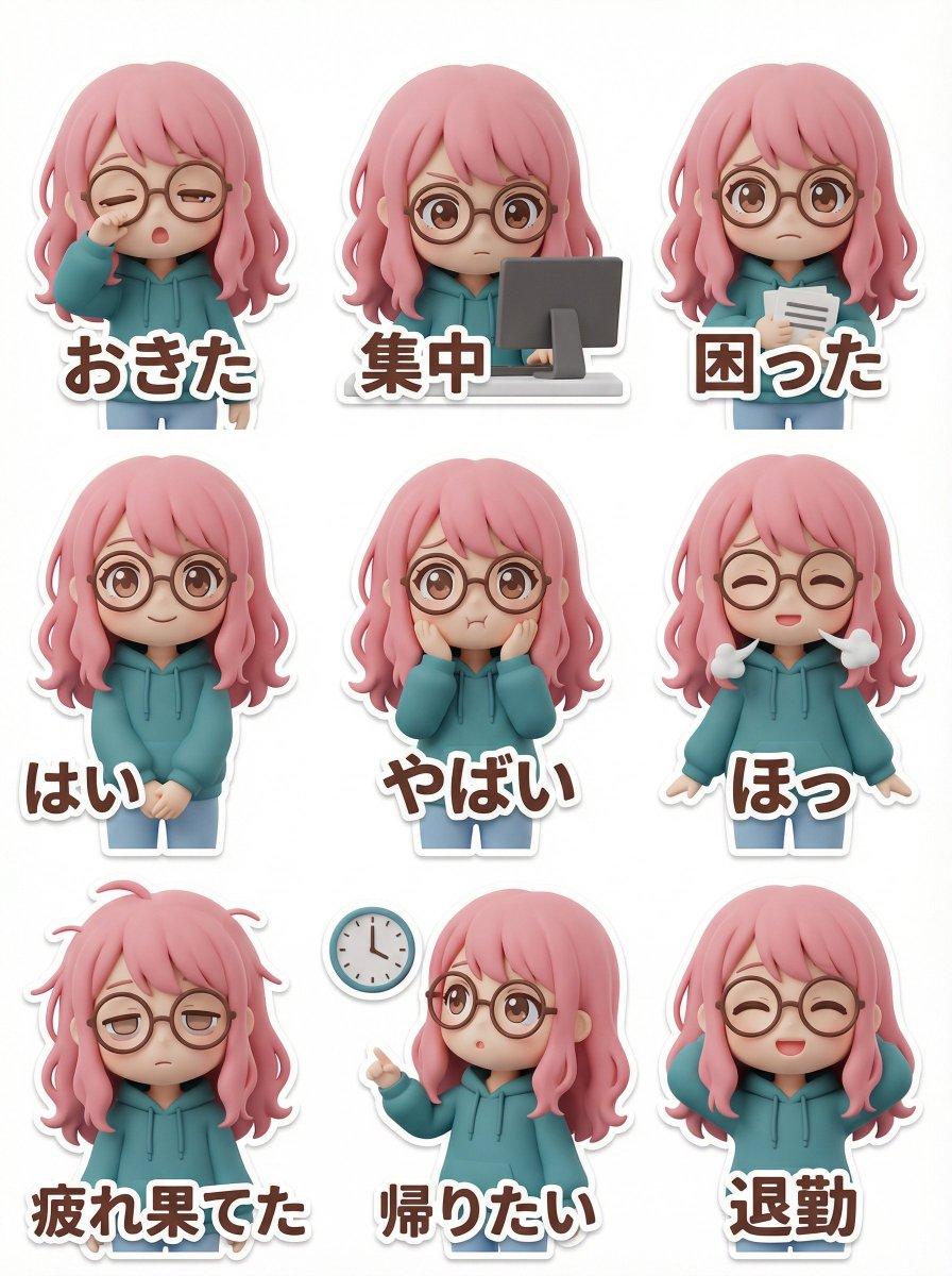 Prévia do prompt: Prompt para Geração de Adesivos LINE (Estilo Argila 3D)