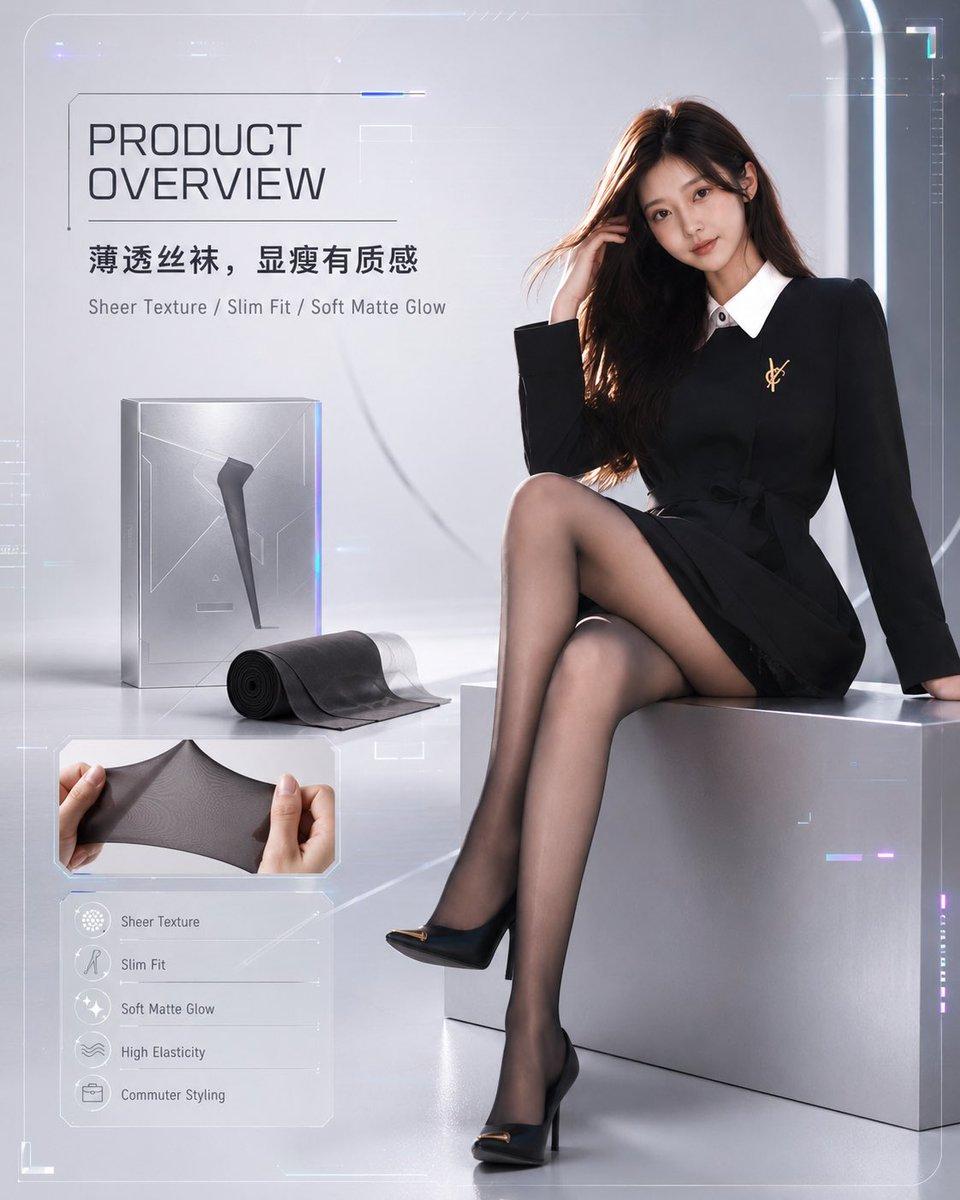提示词预览: 未来感丝袜产品概览