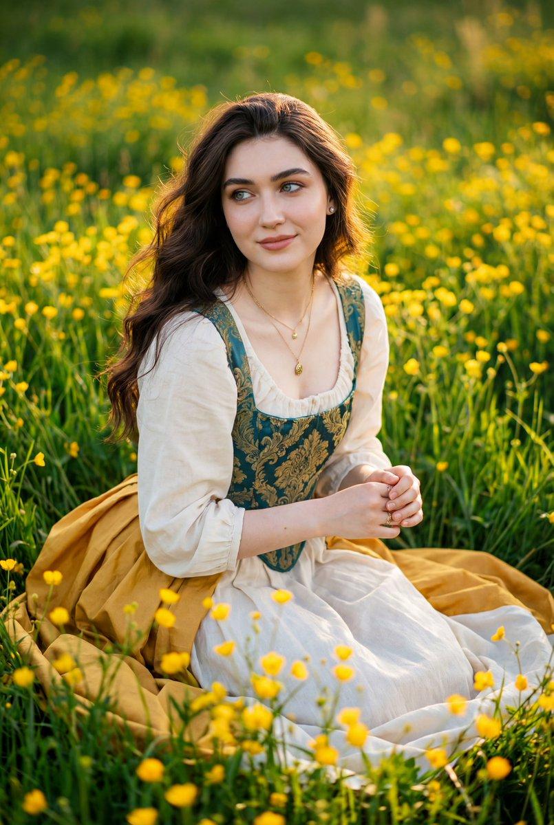 Prévia do prompt: Prompt Editorial de Moda Cottagecore de Alta Costura