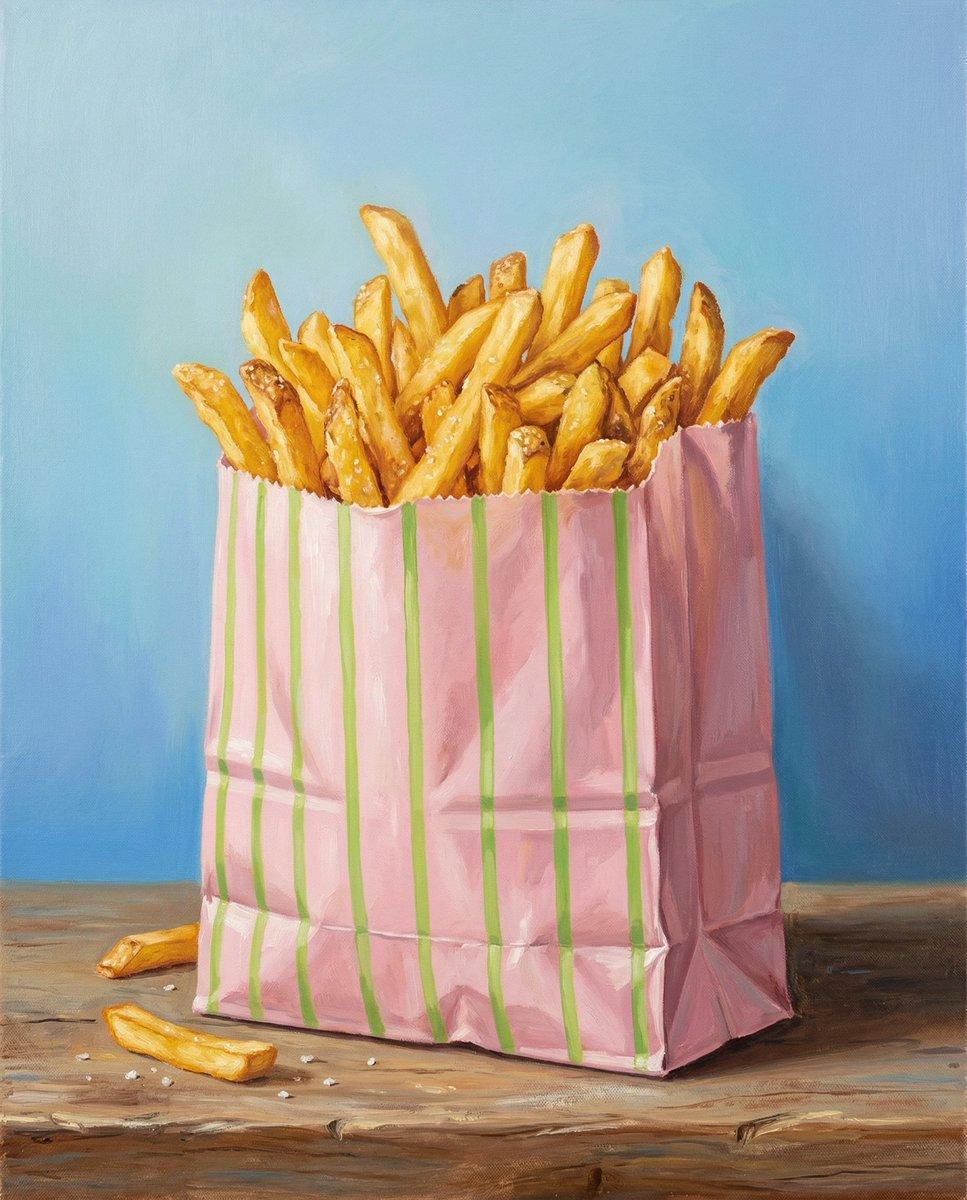 Preview ng prompt: Hand-Painted Still Life of French Fries
