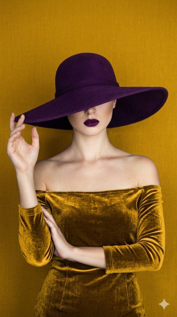 ตัวอย่างพรีวิวพรอมต์: ภาพพอร์ตเทรตกำมะหยี่สีทองสไตล์มินิมอล