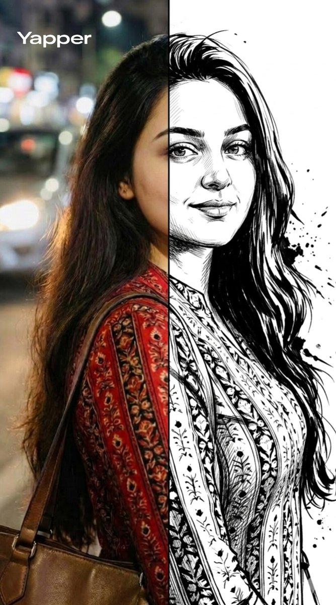 Превью промпта: Split-Style Portrait Transformation Prompt for Nano Banana