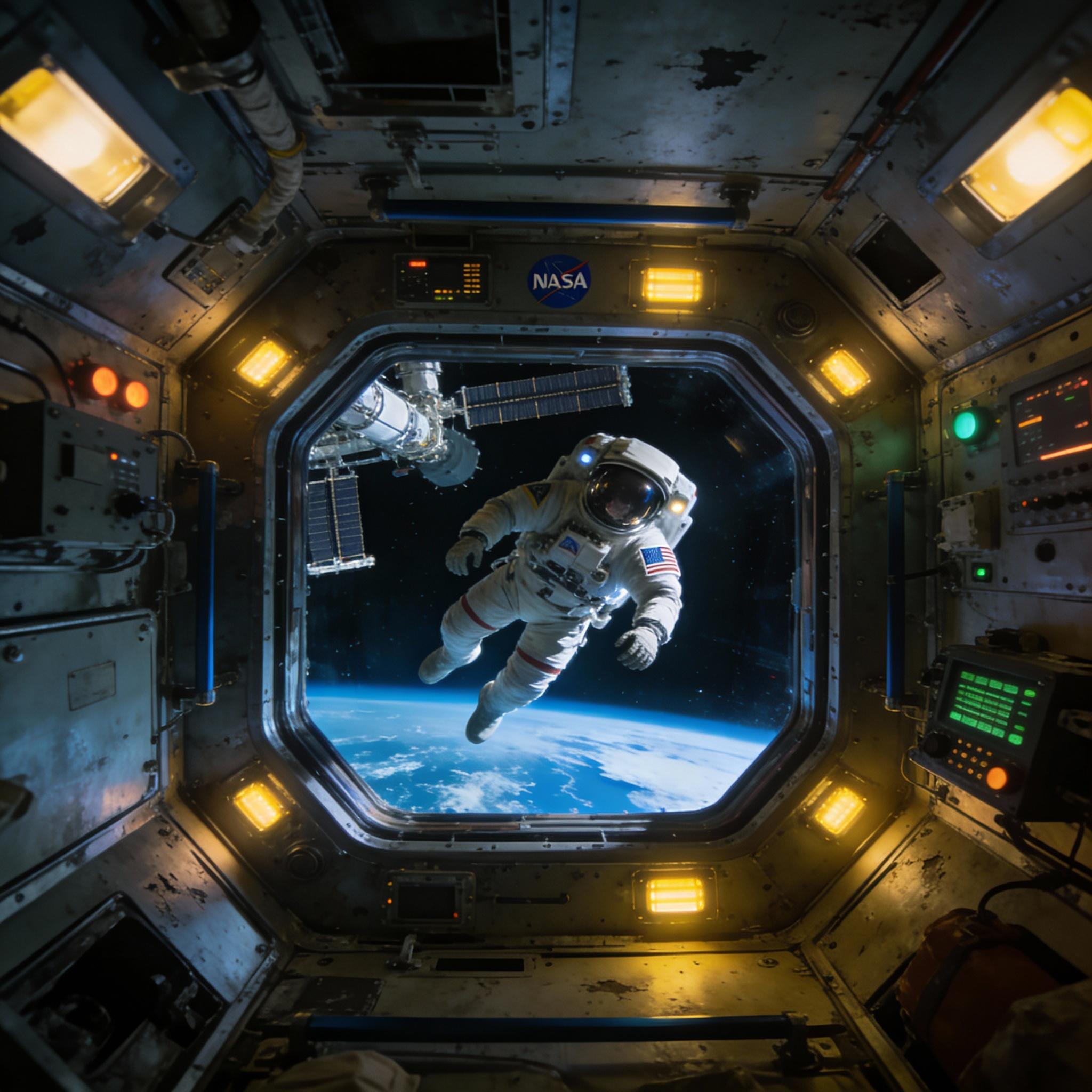 Prompt preview: ISS Astronaut Interior