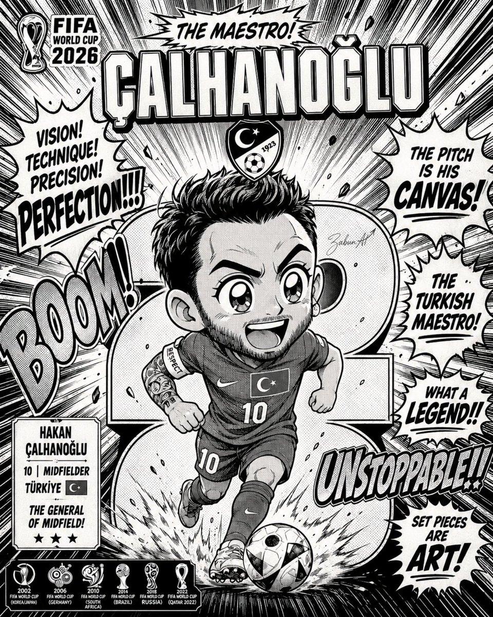 プロンプトのプレビュー: ワールドカップ・マンガ風サッカーポスター