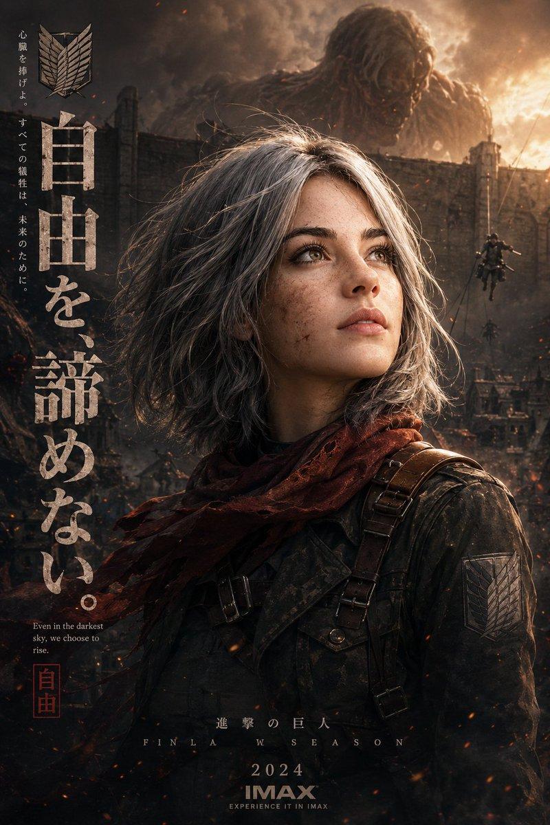 プロンプトのプレビュー: 写真から作る壮大なアニメ映画ポスター