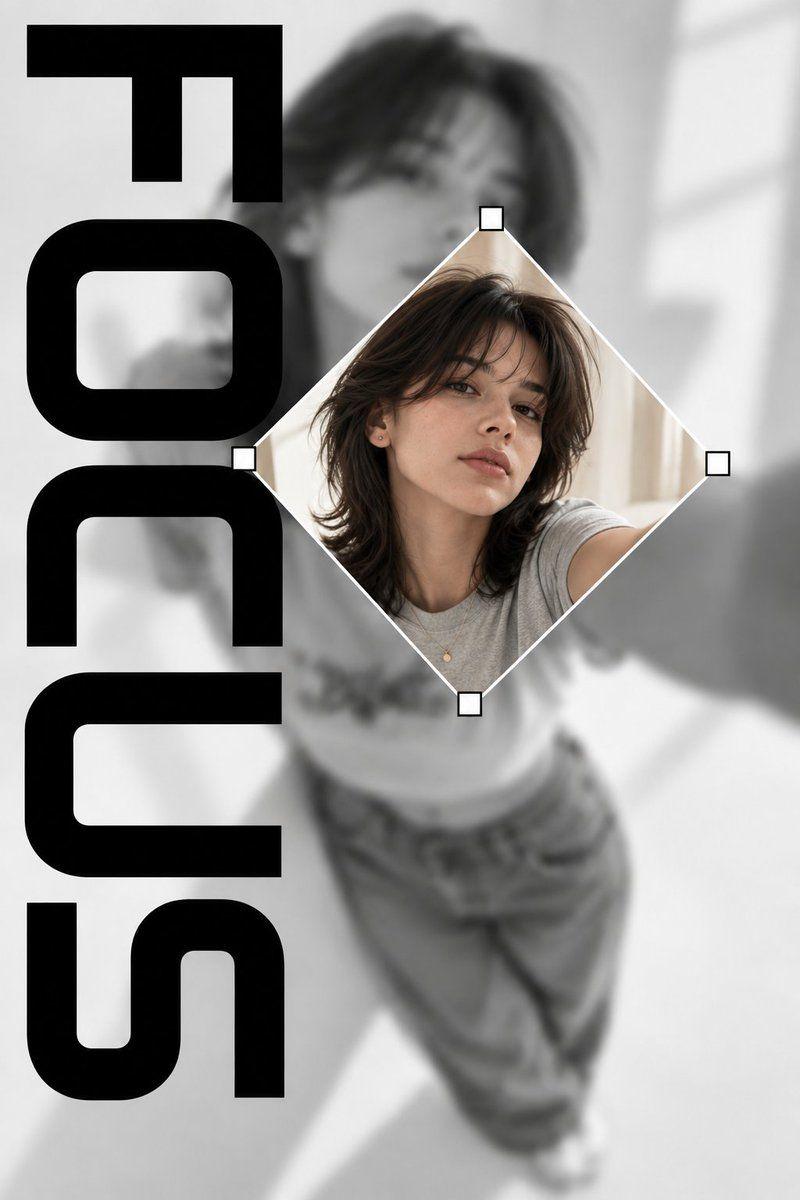 Превью промпта: Create a vertical 2:3 editorial-style graphic poster with a minimalist black-and-white aesthetic. Us…