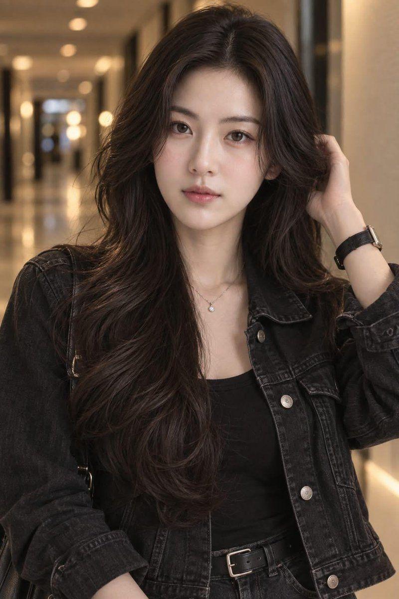 Prompt preview: Create an ultra-realistic cinematic portrait photograph of a beautiful young woman with long, volumi…