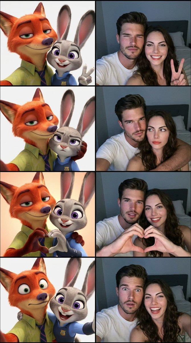 Promptvoorbeeld: Animated Photobooth Grid