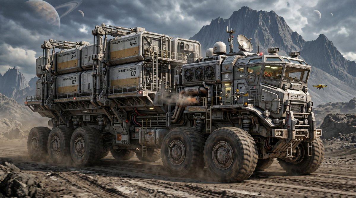 プロンプトのプレビュー: Atlas Titan 大型貨物運搬車