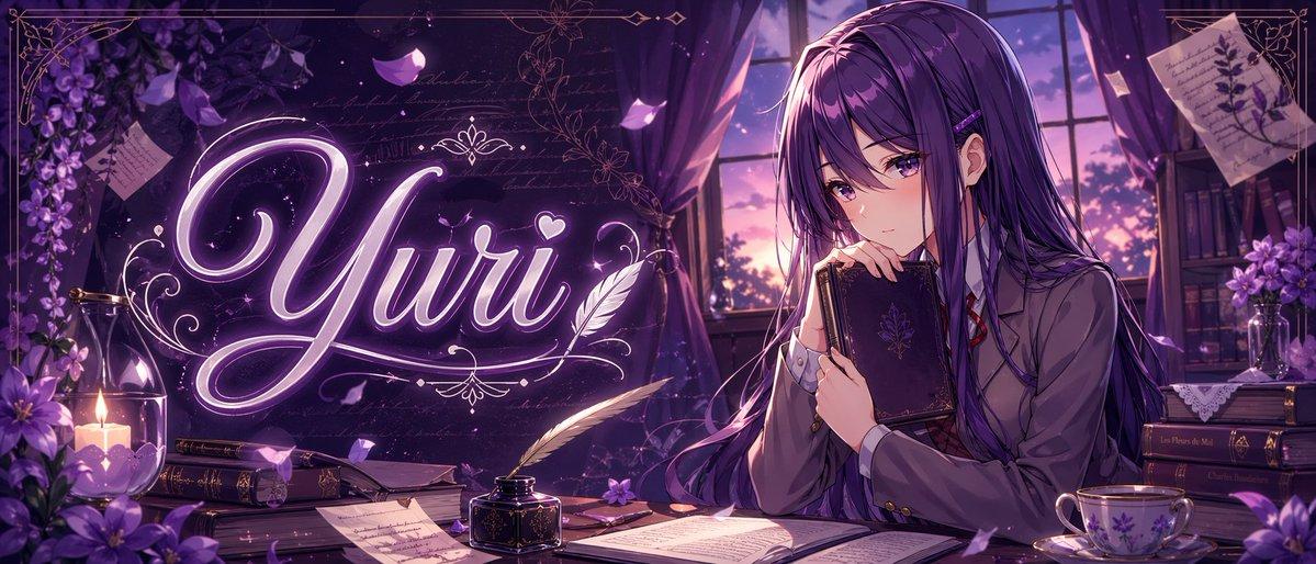 プロンプトのプレビュー: パープル・アニメ・Yuri バナー
