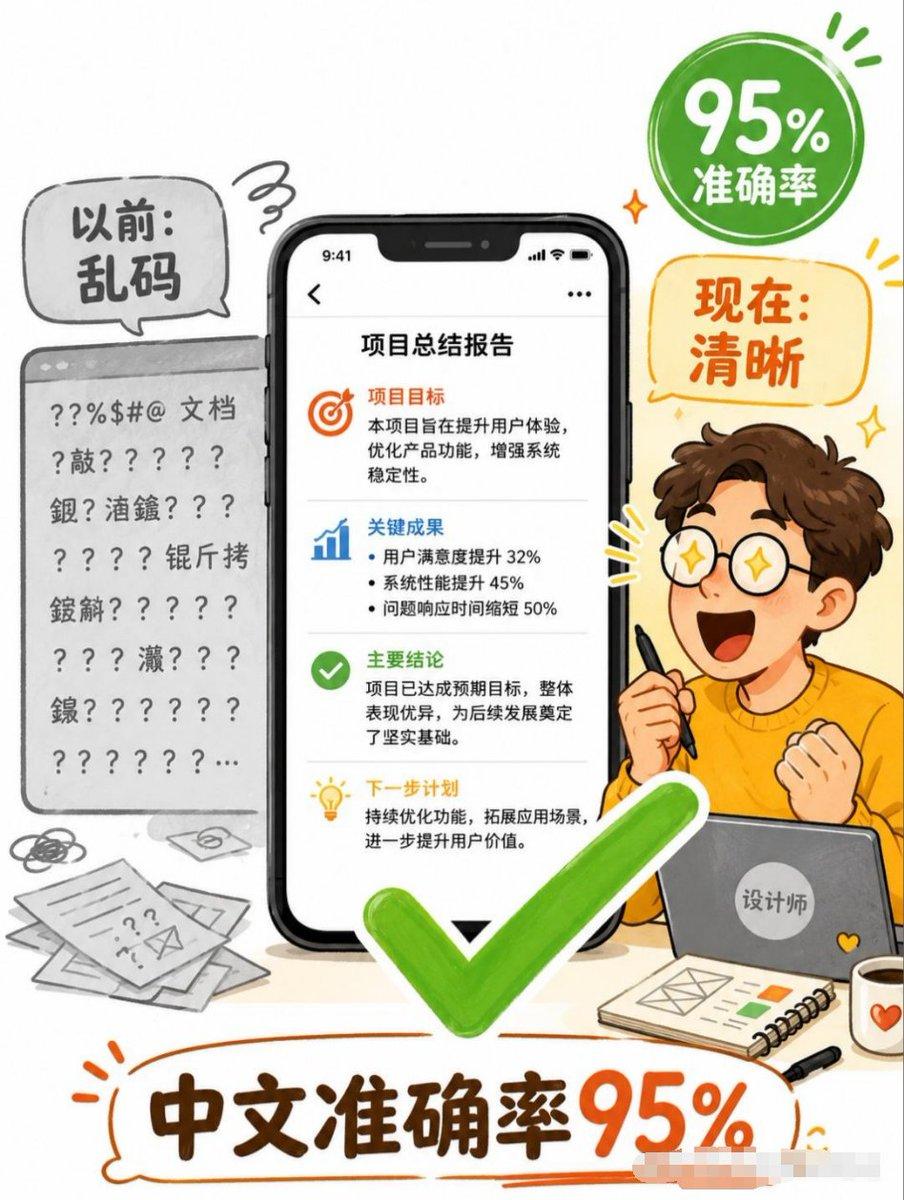 プロンプトのプレビュー: 中国語テキストの精度に関するインフォグラフィック