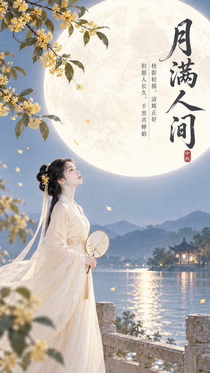 提示词预览: 中秋极简海报提示词