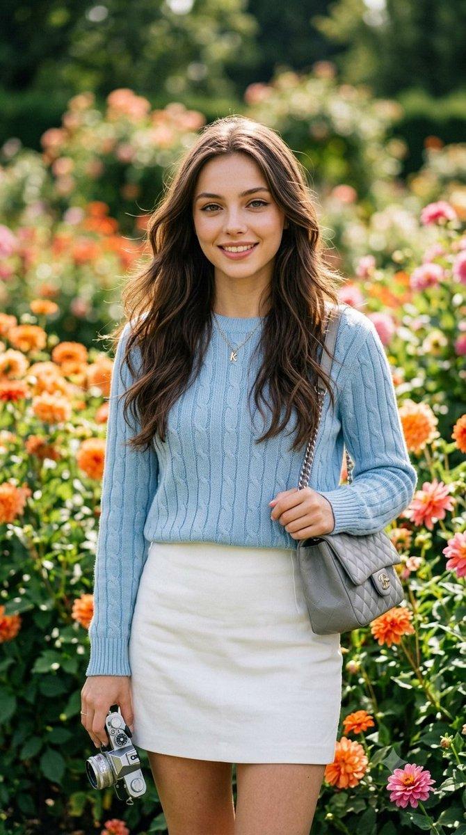 Pré-visualização do prompt: Retrato Editorial Realista em Jardim