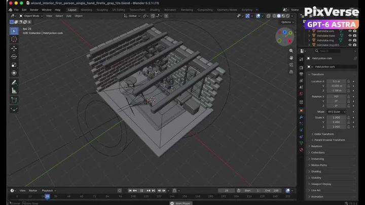 提示词预览: Blender 巫师工坊电影感工作坊