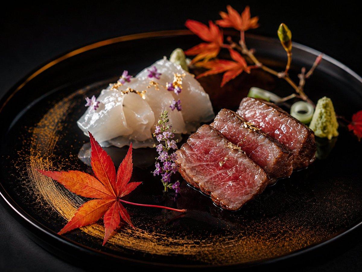 提示词预览: 豪华怀石料理和牛与刺身拼盘