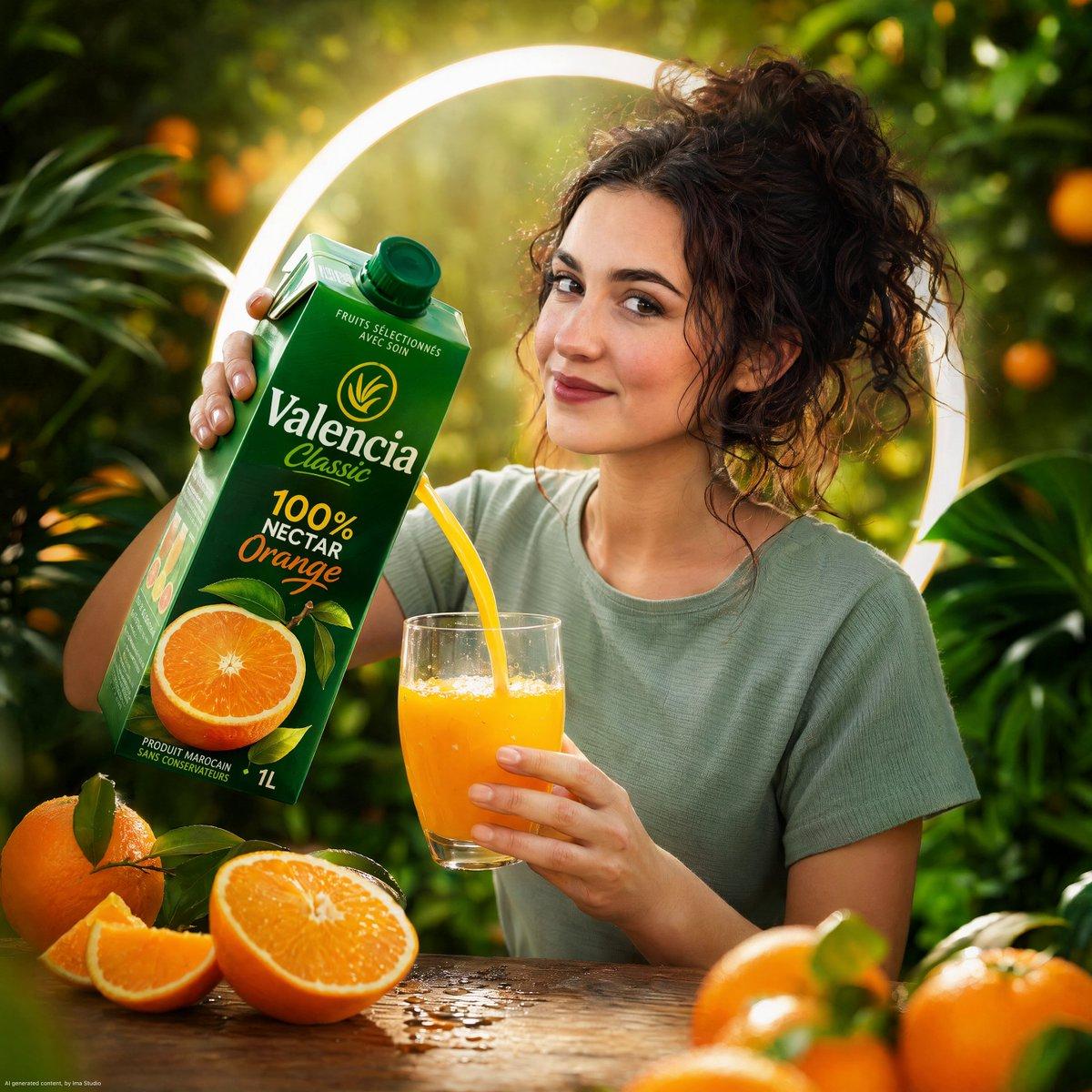 プロンプトのプレビュー: Orange Nectar 製品広告
