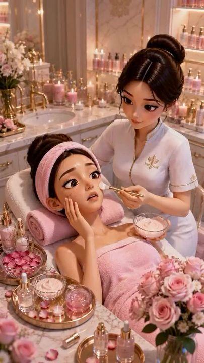提示词预览: 皮克斯风格 ASMR 水疗面部护理