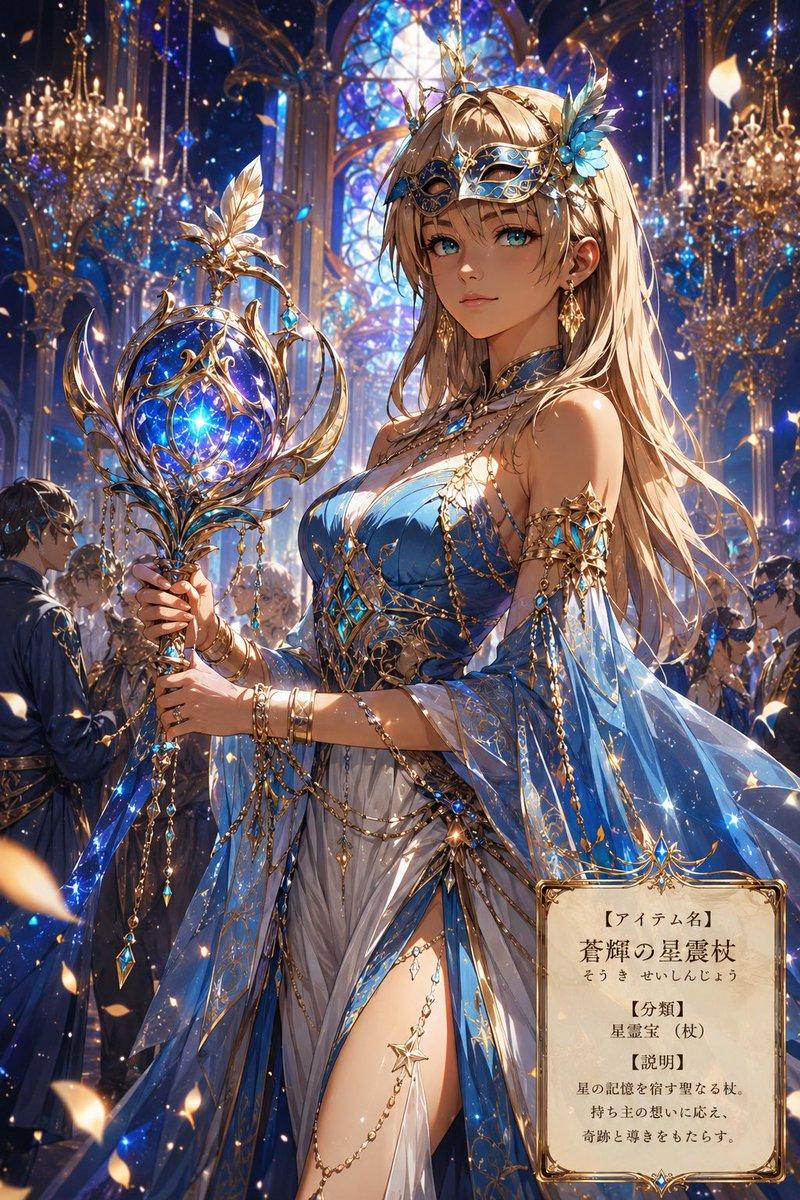 プロンプトのプレビュー: ファンタジー仮面舞踏会の秘宝アイテム