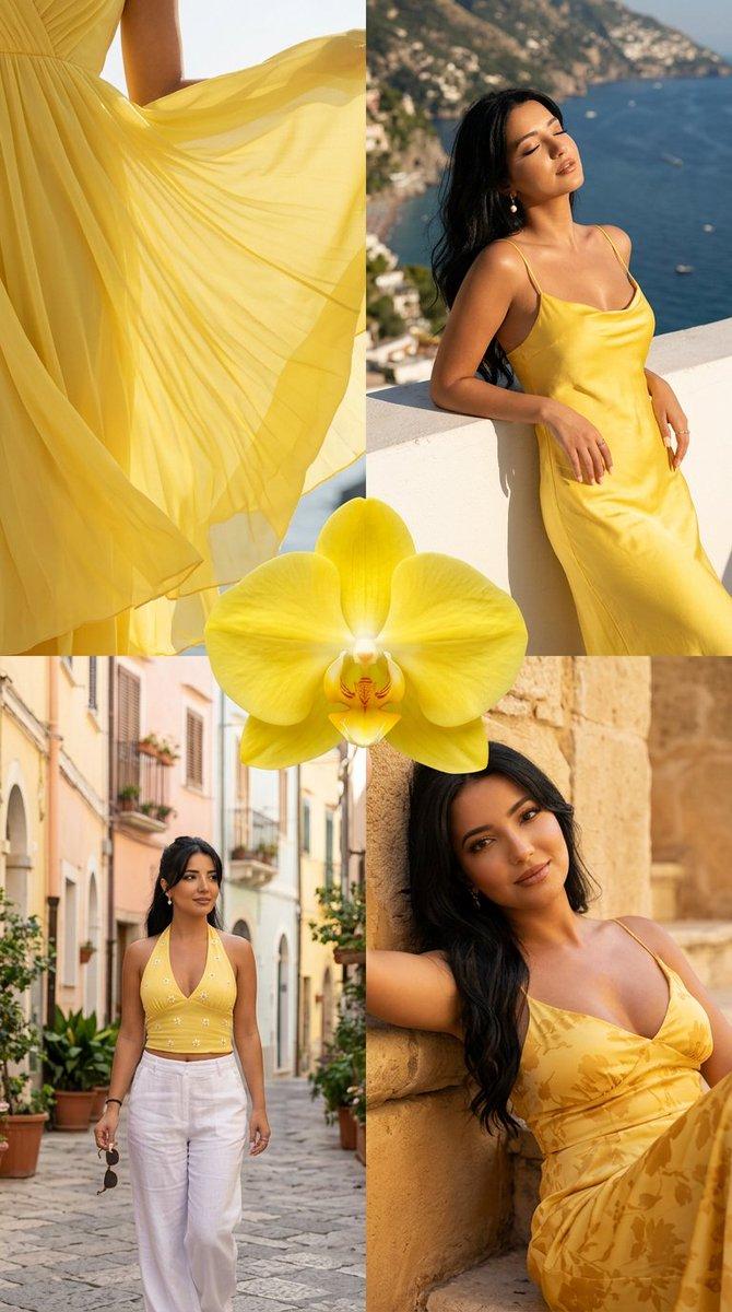 Promptvoorbeeld: Amalfi Coast Summer Fashion Collage