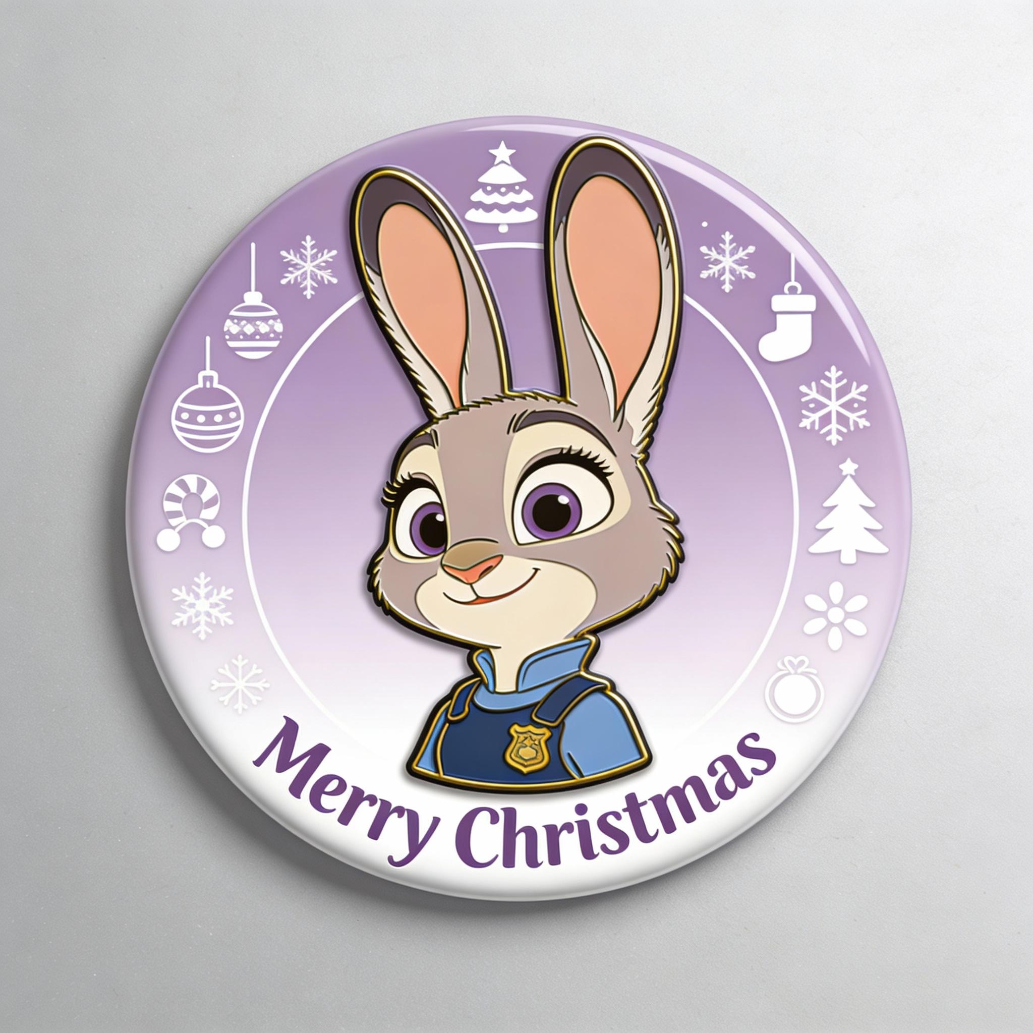 Prompt preview: Zootopia Judy Enamel Fridge Magnet