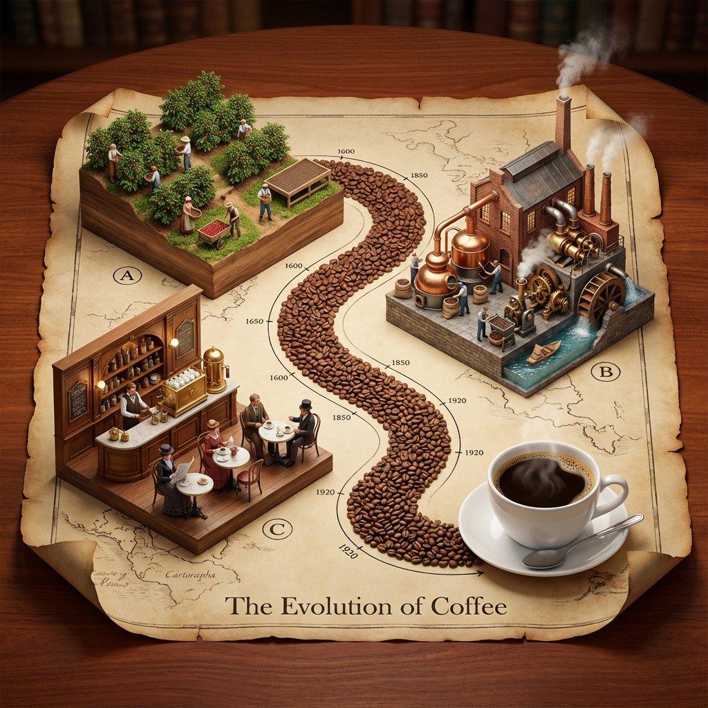Promptvoorbeeld: Isometric 3D Diorama of Product Evolution Prompt