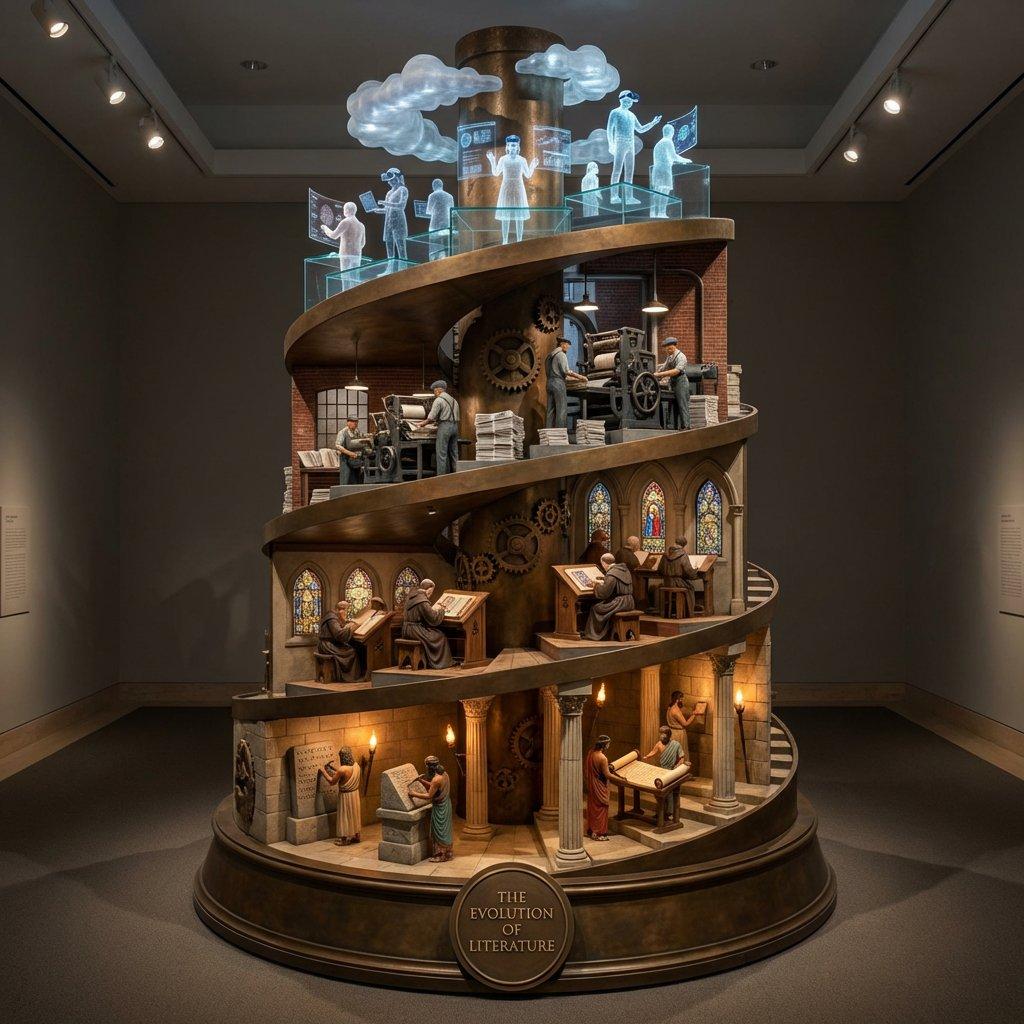 Promptforhåndsvisning: Helical Tower Sculpture Prompt for Visualizing Historical Evolution