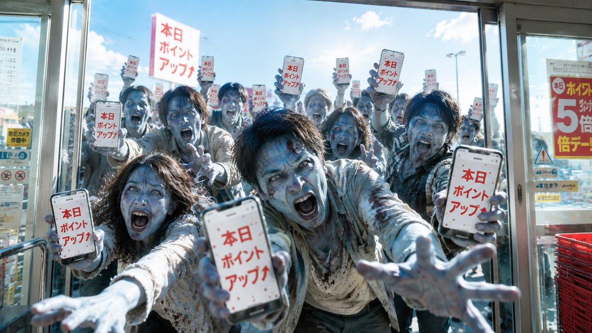 提示詞預覽: 「喪屍」購物潮促銷封面