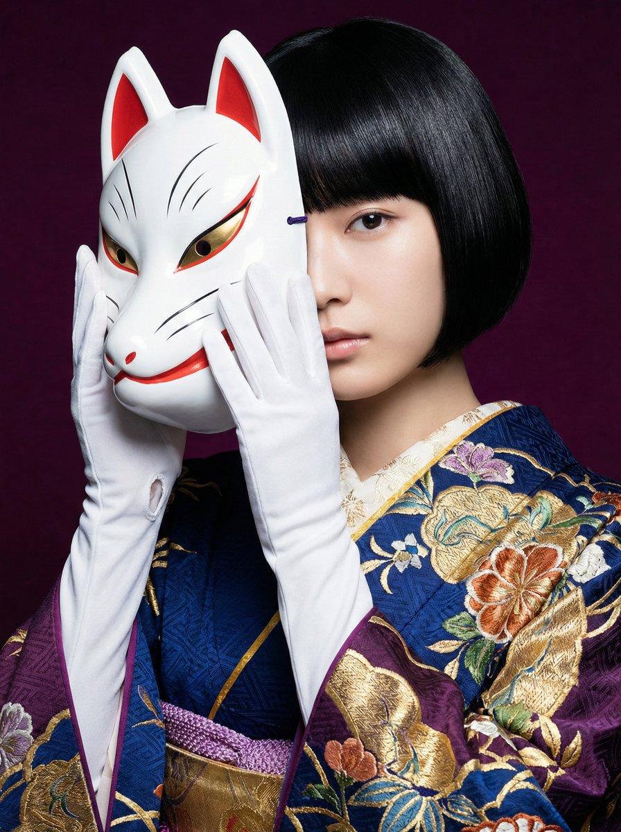 Promptvoorbeeld: Japanese Style White Fox Goddess for JoyPix Brand