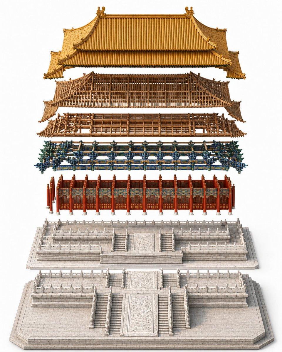 プロンプトのプレビュー: 皇居の分解図