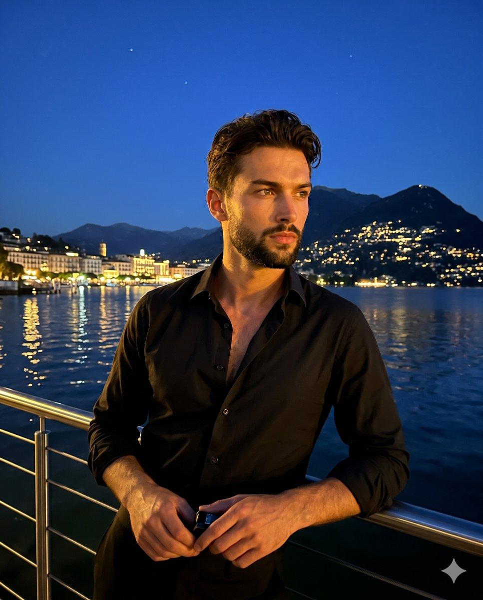 Preview ng prompt: Cinematic Lakeside Night Portrait
