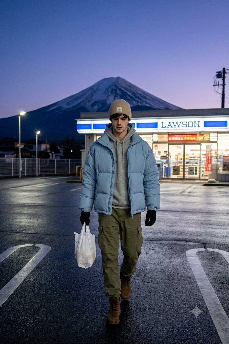 プロンプトのプレビュー: iPhone で撮影した日本旅行の自然なスナップ写真