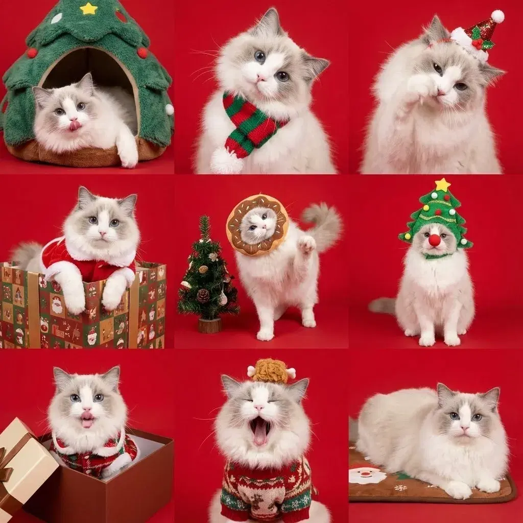 Christmas Pet Portrait Grid - Output