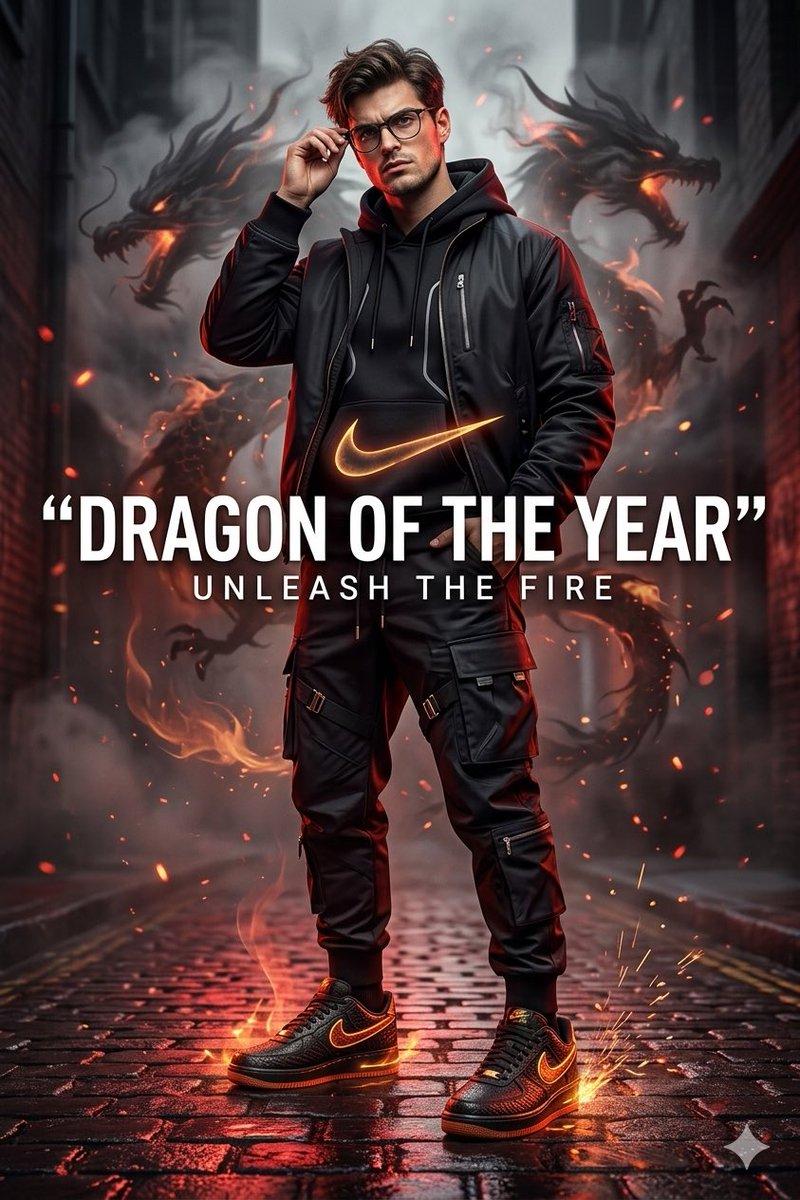 プロンプトのプレビュー: Nike Dragon of the Year キャンペーン