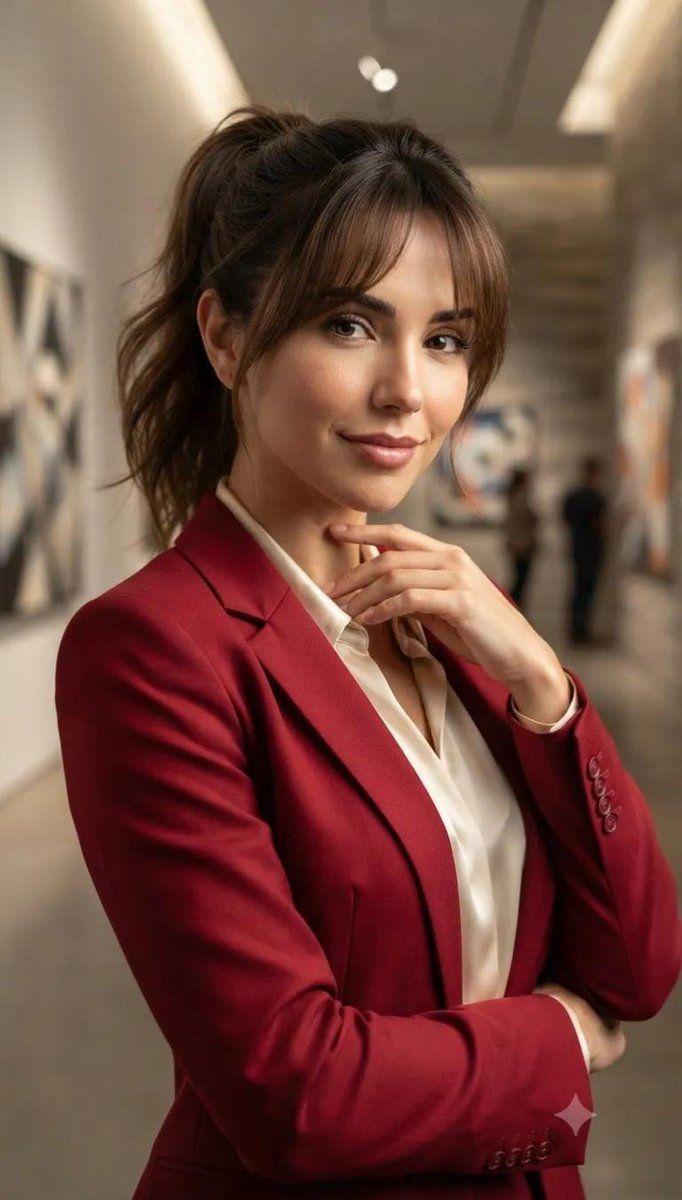 Prompt preview: A high resolution photorealistic portrait of an elegant young woman with brunette hair styled in a h…