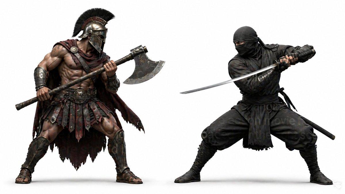 Promptforhåndsvisning: 3D Gaming Character Battle Scene