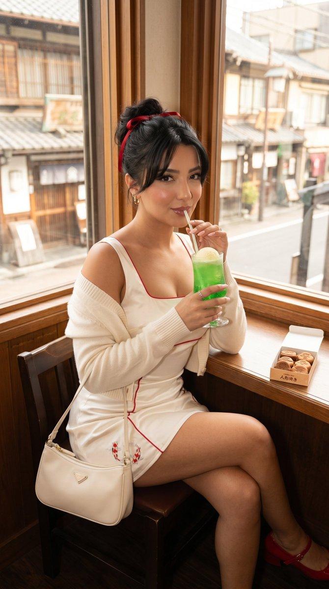 Promptvoorbeeld: Retro Tokyo Girl Lifestyle Photography