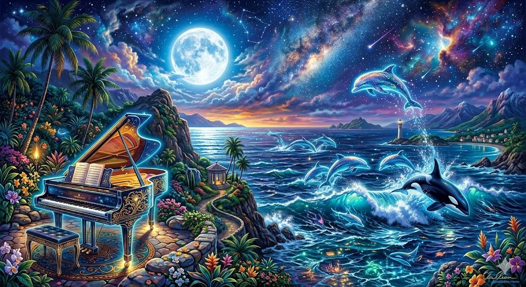 プロンプトのプレビュー: Lassen スタイルで描くショパンの「幻想即興曲」