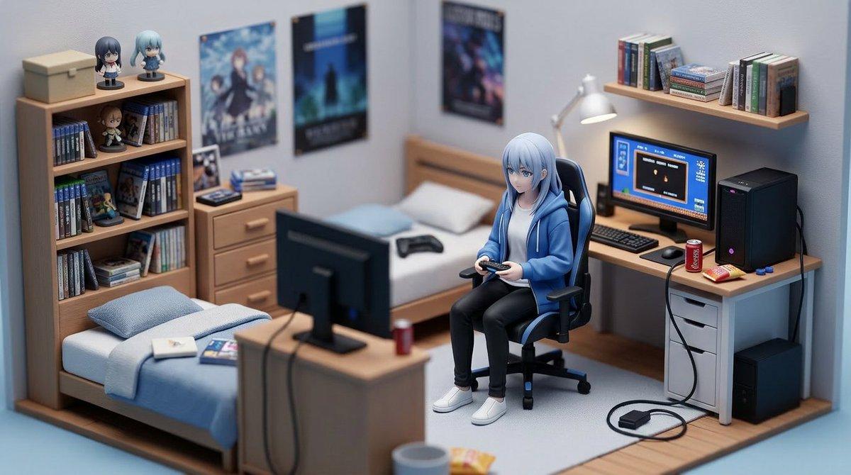 プロンプトのプレビュー: ミニチュアジオラマ風画像生成プロンプト