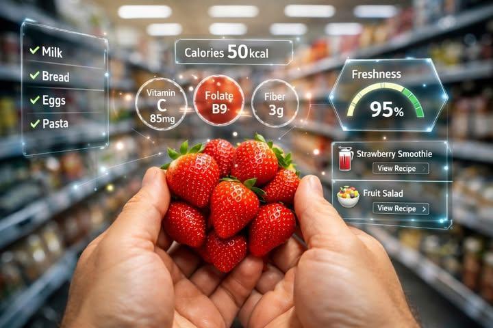 Promptforhåndsvisning: First-Person AR Shopping Interface Overlay