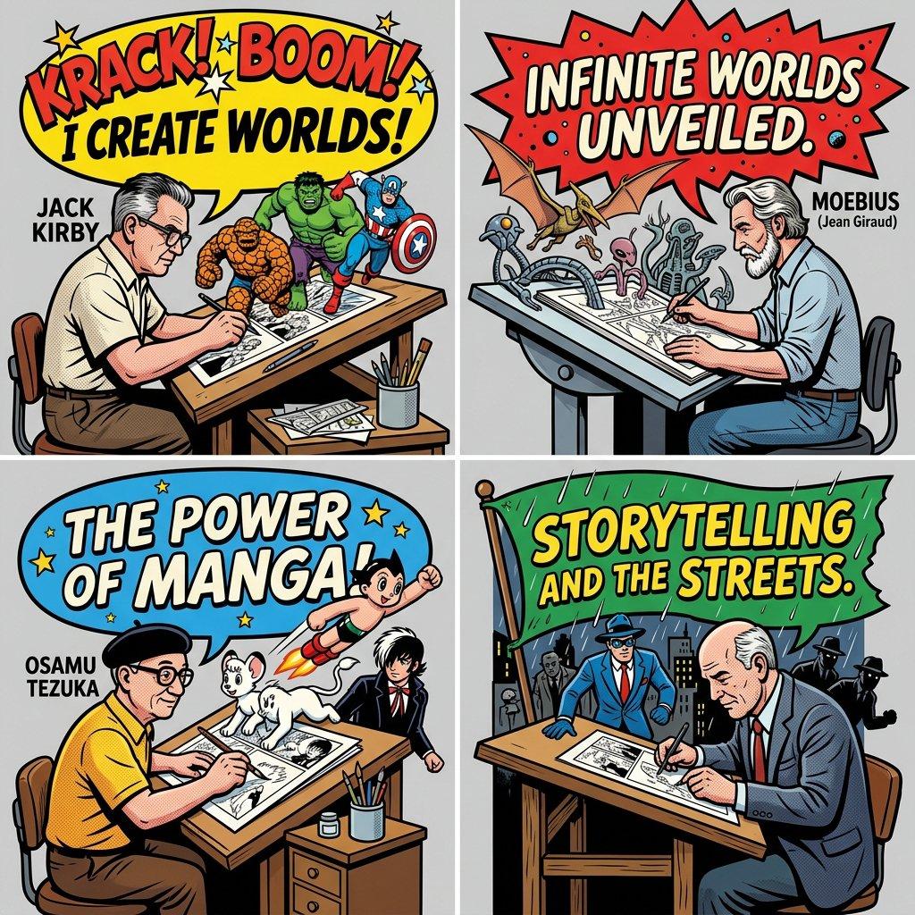 Promptforhåndsvisning: Pop-Art Comic Artist Diorama Prompt for Nano Banana Pro