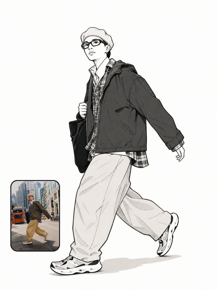 プロンプトのプレビュー: 写真をマンガ風アートに変換